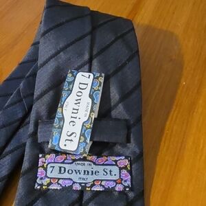7 Downie St. Black Striped Men's Tie